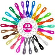 🔑 lanyard string set: cridoz 25 vibrant gimp string plastic lacing cord with 20pcs snap clip hooks and keyrings for crafts, bracelet, lanyards and jewelry making logo