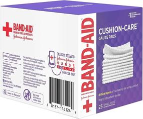 img 3 attached to 🩹 Band-Aid Brand Cushion Care Sterile Gauze Pads - Small Size, 2x2 Inches, 25 ct (Pack of 2): Effective Wound Protection for Minor Cuts, Scrapes & Burns