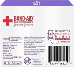 img 2 attached to 🩹 Band-Aid Brand Cushion Care Sterile Gauze Pads - Small Size, 2x2 Inches, 25 ct (Pack of 2): Effective Wound Protection for Minor Cuts, Scrapes & Burns