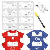 👕 tshirt ruler set: 10 pcs alignment tools for vinyl design centering | adult, youth, toddler, infant sizes | washable marker included logo