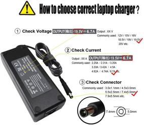 img 3 attached to 130W 19.5V 6.7A Power Adapter Charger for Dell Inspiron 15 7559 N5110 N7110 Precision M20 M60 M70 M90 M2400 Vostro 500 1000 XPS M1210 M1330 Studio 1535 1536 PA-4E Power Supply Cord