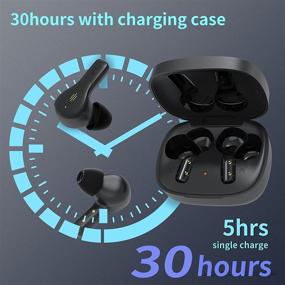 img 2 attached to 🎧 JIBEILA S18 True Wireless Earbuds - Bluetooth 5.0 Stereo, IPX7 Waterproof, 30Hrs Playtime - Ideal Sport Earphones with Mic & Charging Case