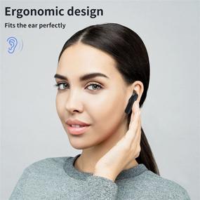 img 1 attached to 🎧 Беспроводные наушники JIBEILA S18 True Wireless - Bluetooth 5.0 Стерео, защита от воды IPX7, 30 часов воспроизведения - идеальные спортивные наушники с микрофоном и зарядным кейсом.