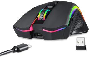 img 3 attached to 🖱️ Redragon M602 Wireless Gaming Mouse RGB Backlit: Rechargeable and 7 Programmable Buttons for Windows PC Gamers