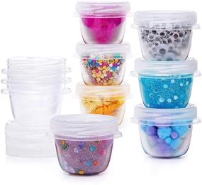 img 4 attached to 📦 Clear Storage Containers for Slime and Craft Supplies: Rubbermaid 10 Piece Set