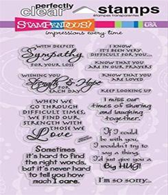 img 1 attached to 💌 Stampendous SSC1117 Perfectly Clear Stamp: Get Sincere Sentiments with Stunning Clarity!