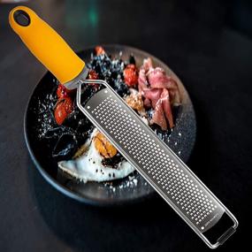 img 3 attached to 🍋 Lemon Zester and Cheese Grater - Razor Sharp Stainless Steel Blade - Dishwasher Safe - Orange Color