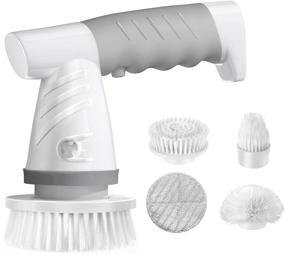 img 4 attached to 🧼 IEZFIX Rechargeable Electric Spin Scrubber for Tub, Tile, Floor, Sink, Window - Cordless Power Scrubber with 4 Replaceable Cleaning Brush Heads