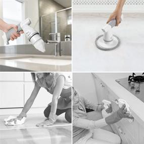 img 3 attached to 🧼 IEZFIX Rechargeable Electric Spin Scrubber for Tub, Tile, Floor, Sink, Window - Cordless Power Scrubber with 4 Replaceable Cleaning Brush Heads