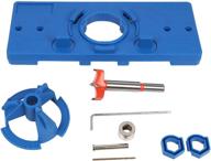 efficient cabinet door installation tool: 🔵 35mm hinge hole jig drill guide set (blue) logo