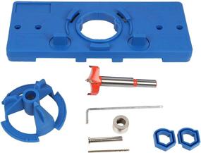 img 4 attached to Efficient Cabinet Door Installation Tool: 🔵 35mm Hinge Hole Jig Drill Guide Set (Blue)