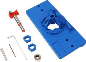 img 3 attached to Efficient Cabinet Door Installation Tool: 🔵 35mm Hinge Hole Jig Drill Guide Set (Blue)