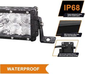 img 1 attached to 🚚 52 Inch 22 Inch Triple Row Flood Spot Beam Combo LED Light Bar Kit with 4PCS 4 Inch LED Pods - 32000LM 6500k, IP68 Rated Osram Chip LED Light Bars for Truck ATV by Rigidhorse