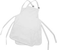 🍽️ dalix spun poly cotton kitchen aprons with 2 pockets, ideal for commercial restaurants and homes, 2 pack in white logo