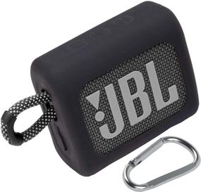 img 4 attached to Co2CREA Silicone Carrying Case Replacement For JBL GO3 Go 3 Waterproof Ultra Portable Bluetooth Speaker (Silicone Black Case)