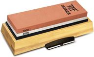 🔪 tatara japanese whetstone 1000/6000 grit double-sided knife sharpening stone kit with honing guide, non-slip bamboo base – best waterstone sharpener for efficient blade restoration logo