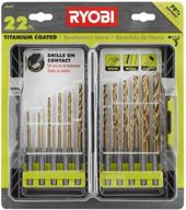 enhance your drilling precision with ryobi titanium drill bit kit (22-piece) logo