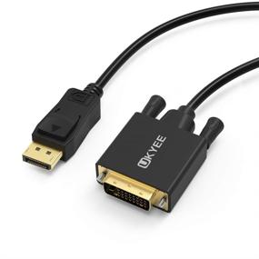 img 3 attached to 🔌 6 Feet DisplayPort to DVI Cable 2-Pack by UKYEE - Gold-Plated DP to DVI-d Male Adapter for PC, Laptop, HDTV, Projector, Monitor & More