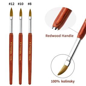 img 3 attached to Kolinsky Acrylic Bristles Professional Painting Foot, Hand & Nail Care