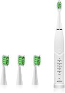 🦷 civie sonic electric toothbrush for kids and adults - 6 modes, 4 brush heads, timer, usb charging - white logo