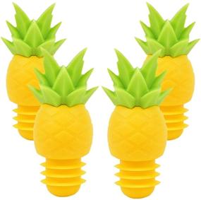 img 4 attached to Pineapple Stoppers Silicone Unbreakable Pineapple 4Pack