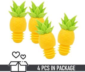 img 1 attached to Pineapple Stoppers Silicone Unbreakable Pineapple 4Pack
