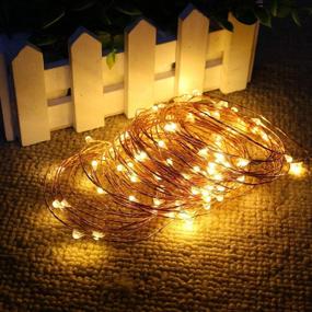 img 2 attached to ErChen Dual-Color LED String Lights: 66 FT 200 LEDs, Dimmable Copper Wire, 8 Modes & Remote Control - Perfect for Indoor/Outdoor Christmas Decor (Warm White/White)