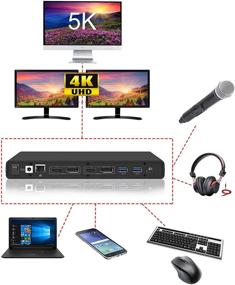 img 3 attached to 💻 mediaGear 60W Power Delivery USB C Dual 4K Ultra Docking Station: 5K@60Hz/Dual 4K @60HZ, Thunderbolt 3, совместим с Mac и Windows