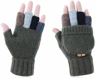 🧤 winter fingerless mittens: men's accessory for warmth and style logo