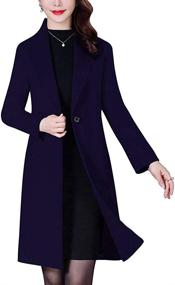 img 4 attached to Aprsfn Womens Elegant Mid Length Windproof Women's Clothing for Coats, Jackets & Vests