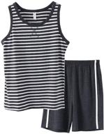 cotton striped pajama loungewear for boys, ages 10-18 - sleepwear & robes logo
