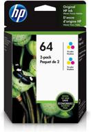 hp 64 tri-color ink cartridges for hp envy photo 6200, 7100, 7800 series, hp tango, and hp tango x printers - 6za55an logo