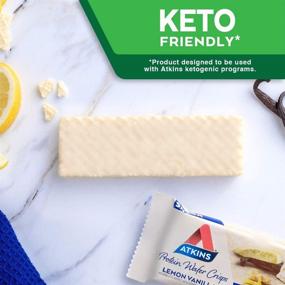 img 2 attached to Atkins Protein Wafer Crisps: Delicious Lemon Vanilla Flavor, Keto Friendly, 5 Count Pack