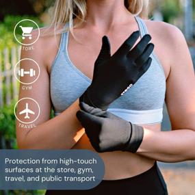 img 2 attached to STOGO All Day Glove: Premium Antimicrobial Sustainable Full Finger Touchscreen Glove for Shopping, Travel, Workout, Running