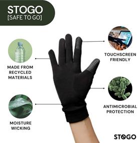 img 3 attached to STOGO All Day Glove: Premium Antimicrobial Sustainable Full Finger Touchscreen Glove for Shopping, Travel, Workout, Running