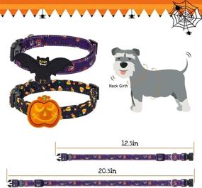 img 3 attached to 🎃 Halloween Dog Collars - 2 Pcs Soft Adjustable Bat Pumpkin Pet Collar Accessories for Puppies, Kitties, and Small Pets: A Perfect Outfit for Spooky Season!