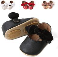 👶 benhero infant baby girls shoes mary jane flats, bowknot soft leather non-slip toddler first walker princess dress shoes, baby moccasins for girls logo