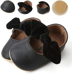 img 1 attached to 👶 BENHERO Infant Baby Girls Shoes Mary Jane Flats, Bowknot Soft Leather Non-Slip Toddler First Walker Princess Dress Shoes, Baby Moccasins for Girls