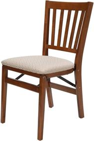 img 1 attached to 🪑 Stakmore School House Folding Chair - Set of 2 in Fruitwood Finish: Stylish, Compact, and Practical