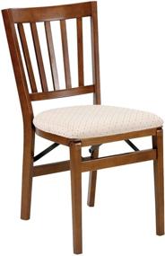 img 4 attached to 🪑 Stakmore School House Folding Chair - Set of 2 in Fruitwood Finish: Stylish, Compact, and Practical