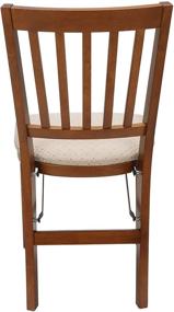 img 2 attached to 🪑 Stakmore School House Folding Chair - Set of 2 in Fruitwood Finish: Stylish, Compact, and Practical