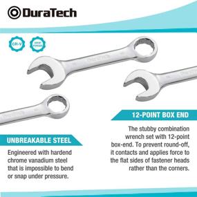 img 2 attached to 🔧 Комплект гаечных ключей DURATECH Stubby: метрический, 12 штук, 8-19 мм, 12-гранный, конструкция из хромованадиевой стали с футляром - идеальный инструмент для точного крепления