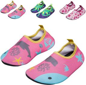 img 4 attached to Red-Blue Multifunctional Barefoot Girls' Shoes by WXDZ