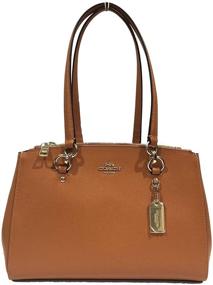 img 4 attached to 👜 Exquisite Signature Leather Carryall: Versatile Shoulder Crossbody Handbags & Wallets for Women's Crossbody Style