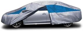 img 2 attached to 🚗 Titan Lightweight Car Cover - Compact Sedan - Toyota Corolla, Sentra & More - Waterproof & 185 Inches - Driver-Side Door Zipper (Bondi Blue)