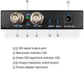 img 3 attached to 🔌 HDMI to Dual Port 3G/HD/SD-SDI SDI Scaler Converter (Supports 720P/1080P)