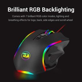 img 3 attached to Redragon M602 RGB Wired Gaming Mouse – RGB Spectrum Backlit Ergonomic Mouse with Griffin Programmable Buttons and 7 Backlight Modes – Adjustable DPI up to 7200 – Ideal for Windows PC Gamers (Black)