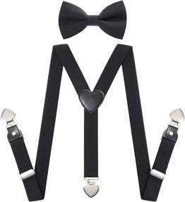 img 4 attached to AWAYTR Мужские брюки с подтяжкой и галстуком - аксессуары для мальчиков