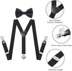 img 3 attached to AWAYTR Мужские брюки с подтяжкой и галстуком - аксессуары для мальчиков