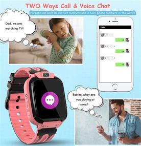 img 2 attached to Waterproof Kids Smartwatch with GPS Tracker, Call Message Alarm SOS Camera Cell Phone Watch for Children – Perfect for Boys and Girls (Pink)